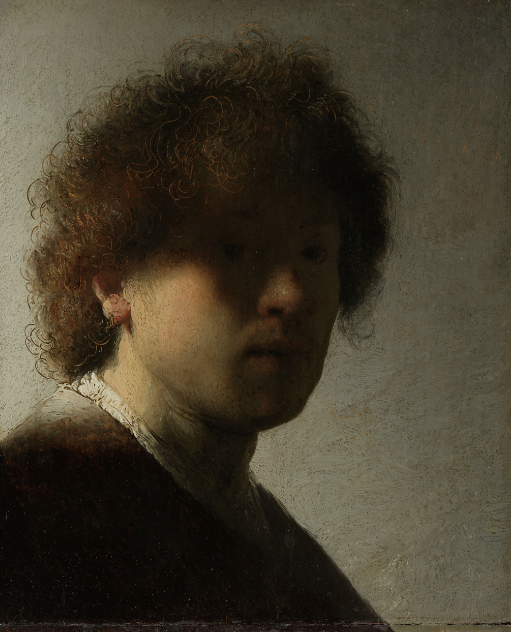  Le jeune Rembrandt et le siècle d’or/aufildeslieux.fr/ AUTOPORTRAIT vers 1628, Rembrandt. Rijksmuseum, Amsterdam 