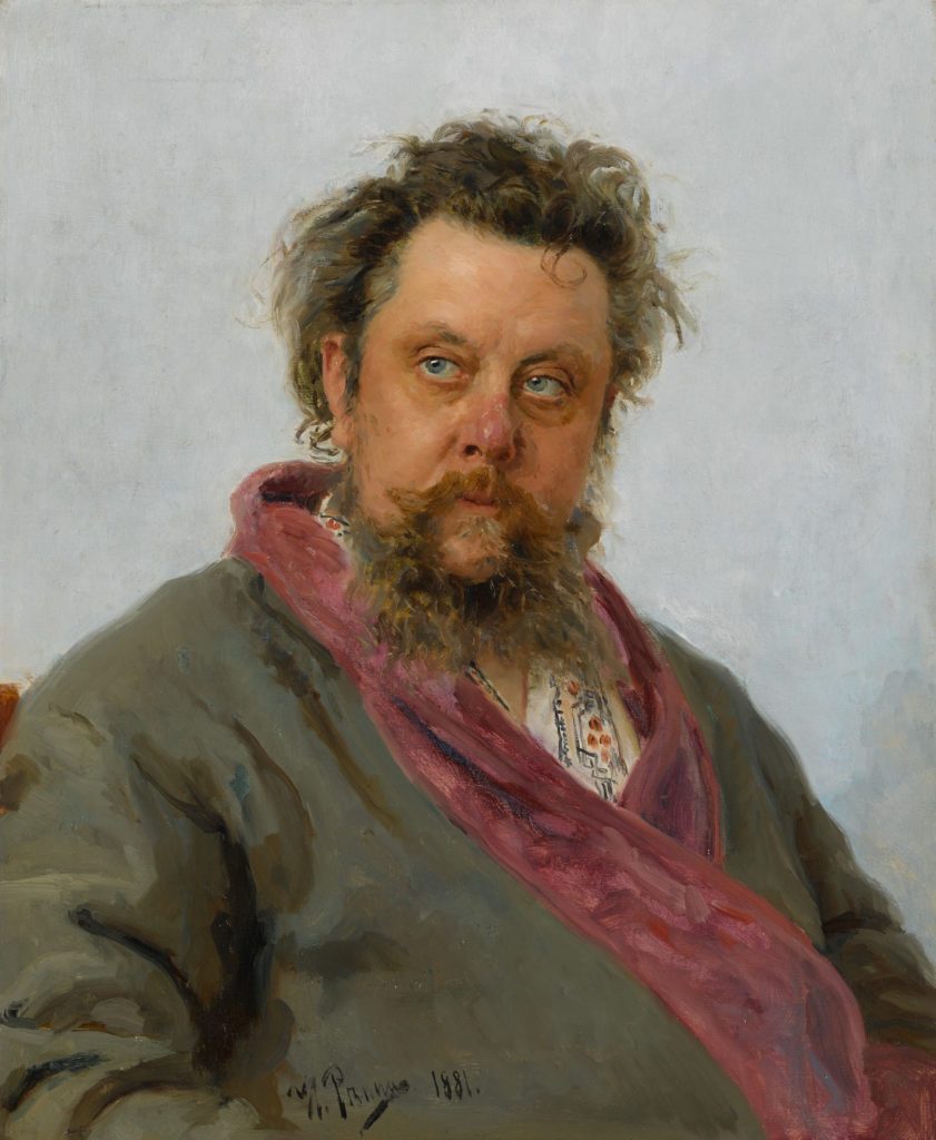 Ilya Répine: Peindre l'âme russe/aufildeslieux.fr/ Portrait de Modeste Moussorgski, 1881, huile sur toile, Moscou, Galerie nationale Trétiakov- Ilya Répine