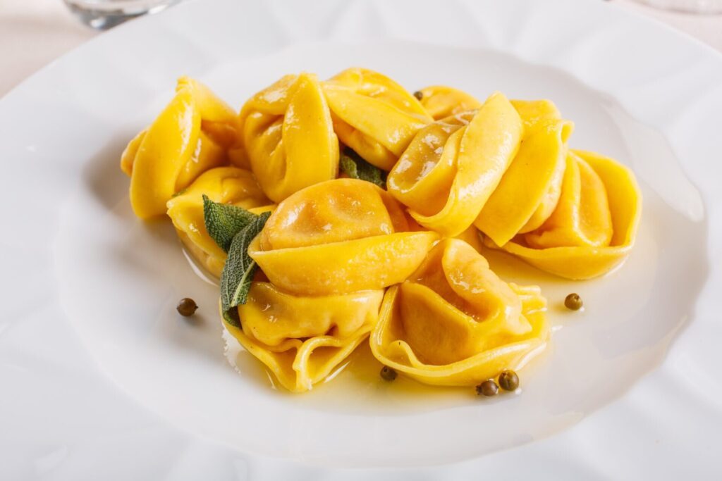  De Ferrare au delta du Pô/www.aufildeslieux.fr/Cappellacci à la courge et sauge