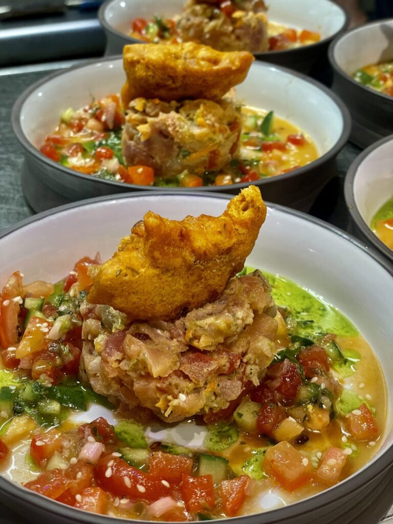  L'art de vivre en Saintonge/www.aufildeslieux.fr/ Tartare de saumon au Clos des Cours © K.HIBBS