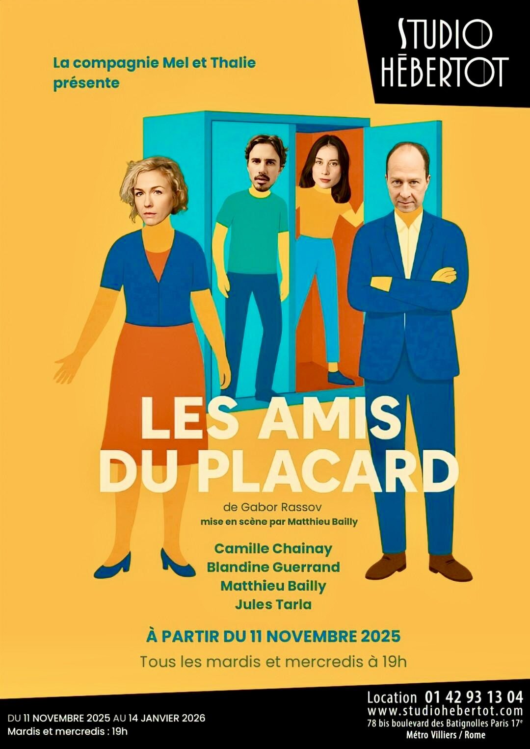 Les Amis du Placard/www.aufildeslieux.fr/ Affiche de la pièce "Les Amis du Placard"