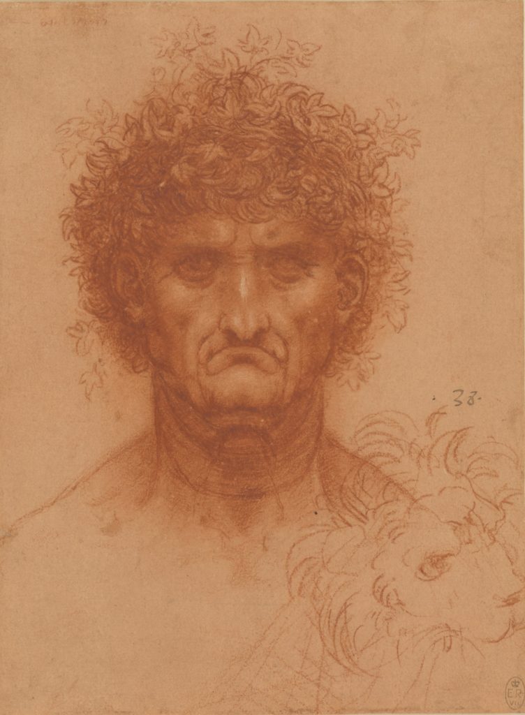  Haarlem, cité du siècle d'or/ aufildeslieux.fr/ Leonardo da Vinci (1452-1519) Head of a Man ,Full Face, and Head of a Lion (1508-09)