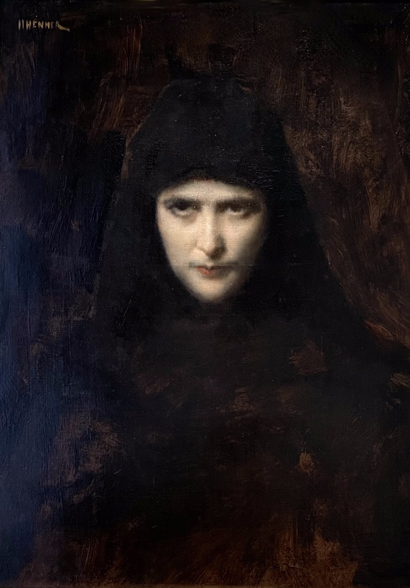 Elles, les élèves de Jean-Jacques Henner/www.aufildeslieux.fr/La Religieuse-Portrait de Germaine Dawis -JJHenner -1903