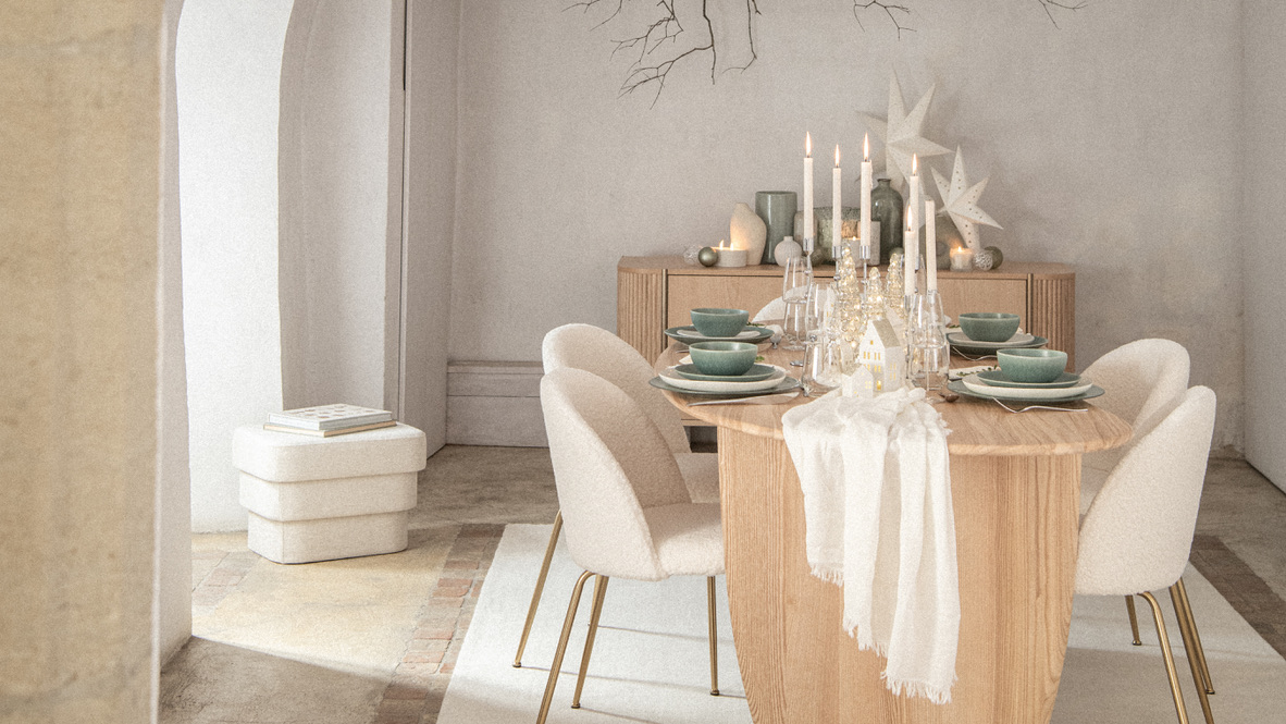 Les Tables de Fêtes de Maisons du Monde/www.aufildeslieux.fr/ Table de fêtes minimaliste-Photo©Maisons du Monde