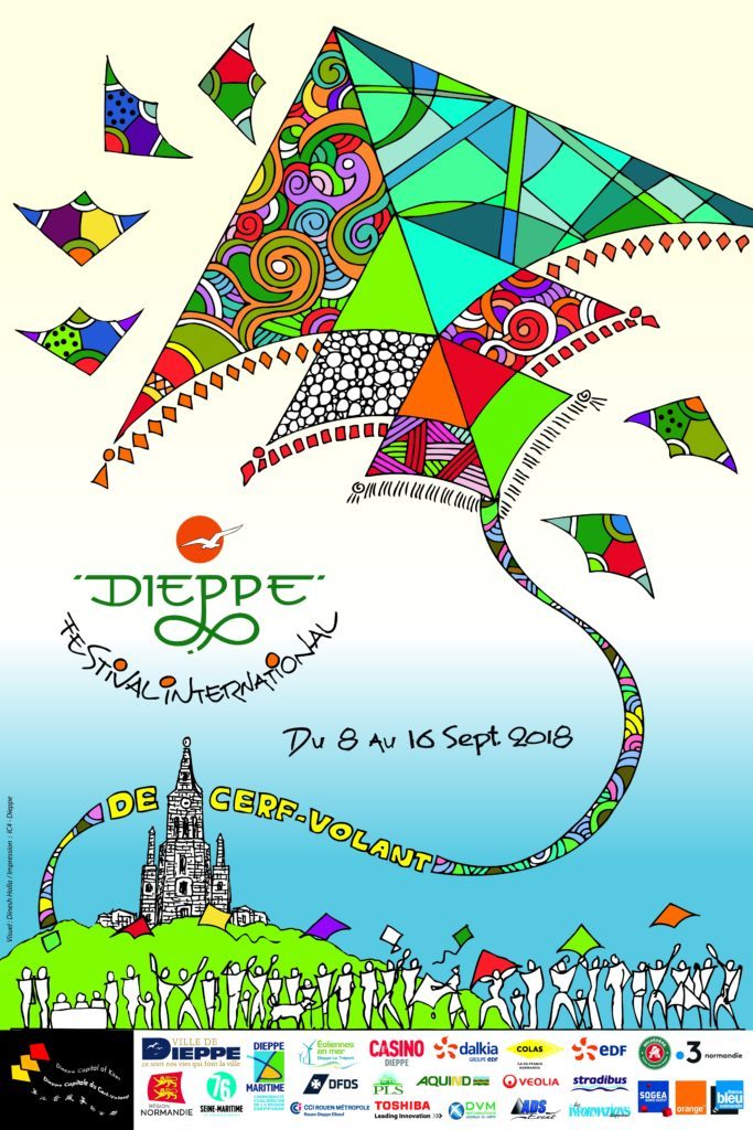 La 20 ème édition du Festival de cerf-volant de Dieppe /aufildeslieux.fr/ Affiche de Dinesh Holla ©DR