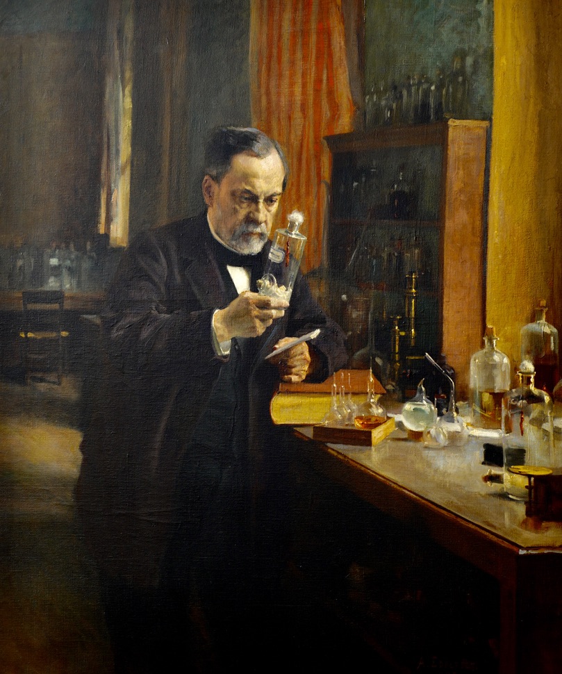 Arbois, dans les pas de Louis Pasteur/www.aufildeslieux.fr/Peinture d'Albert Edelfelt représentant pasteur concevant son vaccin antirabique -© DR