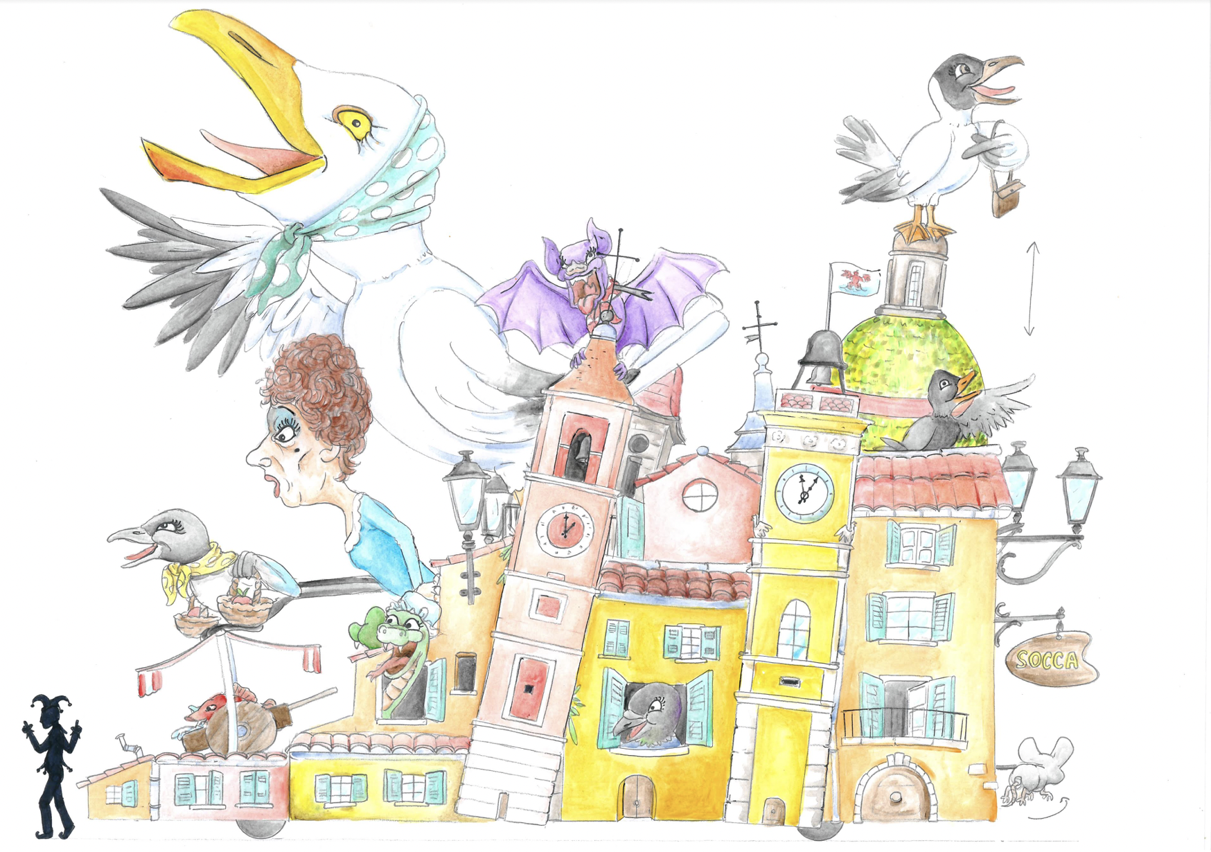 Le Carnaval des retrouvailles à Nice/ aufildeslieux.fr/Illustration de la Commère du Vieux Nice par Johan Garcia© Johan Garcia