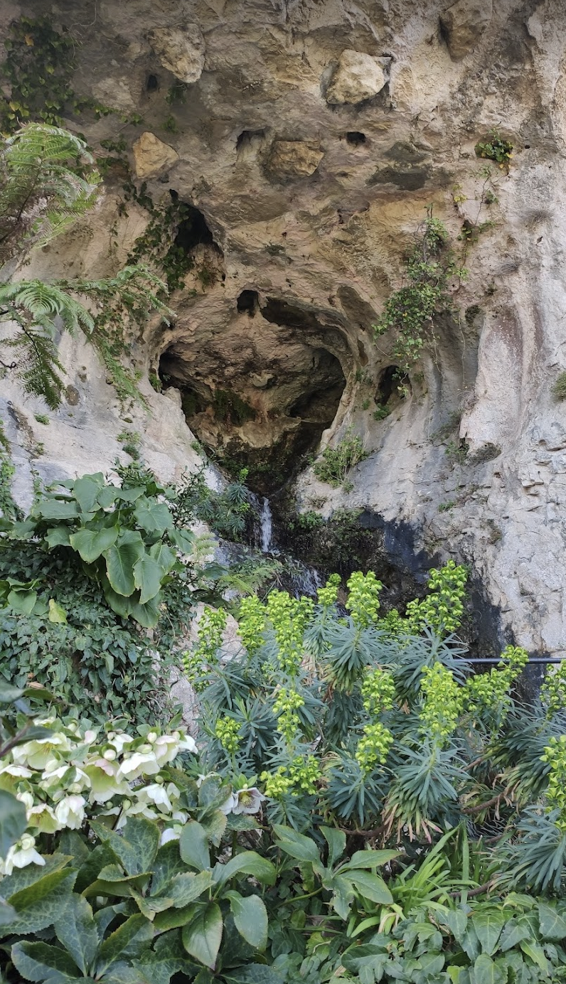  Merveilleux jardins de la Côte d'Azur/Petite grotte avec source© K.Hibbs