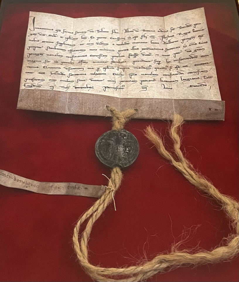 Les secrets de la bière tchèque/www.aufildeslieux.fr/Musée du Monastère de Břevnov - Lettre historique du Pape - Photo © K.HIBBS