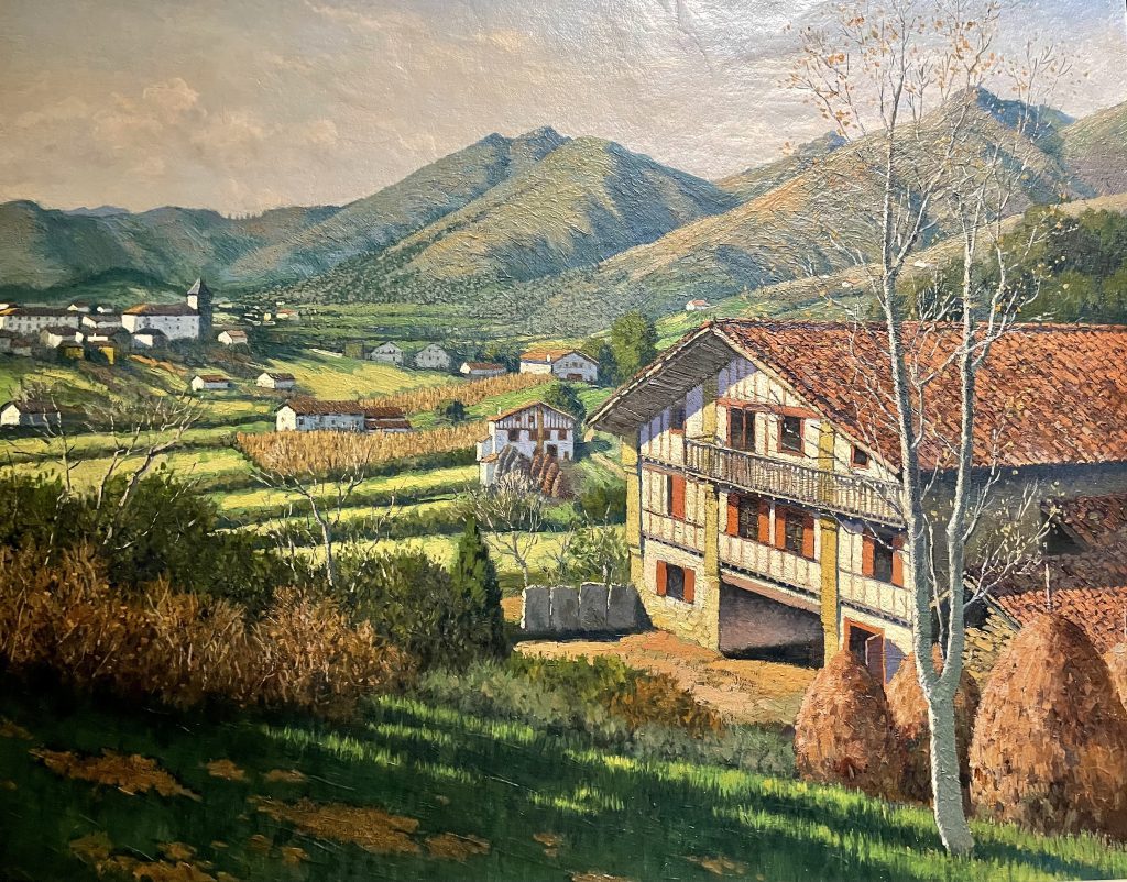 Le Musée Basque et de l'Histoire de Bayonne/aufildeslieux.fr/ Sare ,huile sur toile de Pierre Labrouche (1876-1956) crédit photo © K.Hibbs