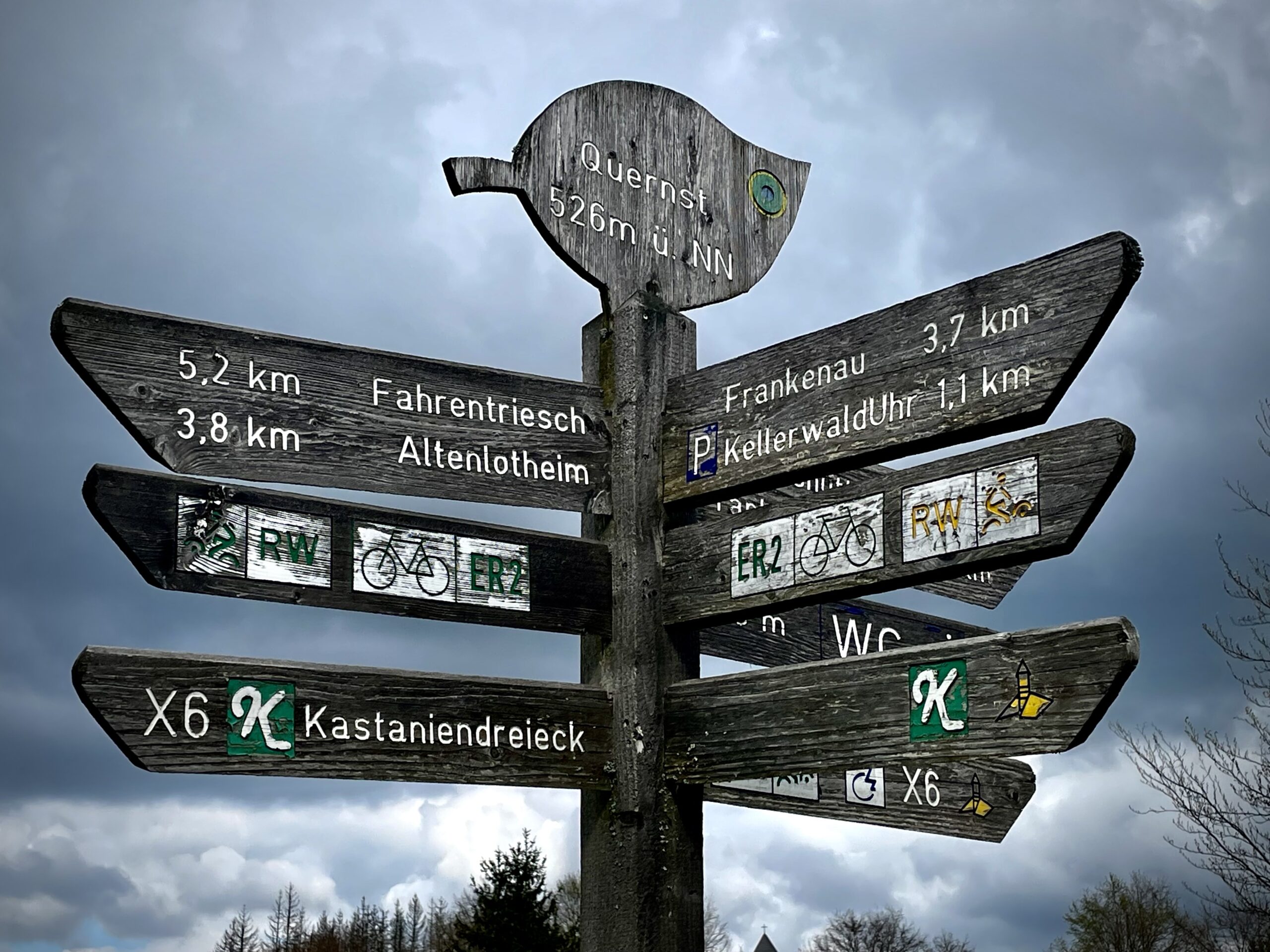 Le parc national de Kellerwald-Edersee/www.aufildeslieux.fr/Fléchage des randonnées au sein du parc national Kellerwald-Edersee - Photo© K.HIBBS