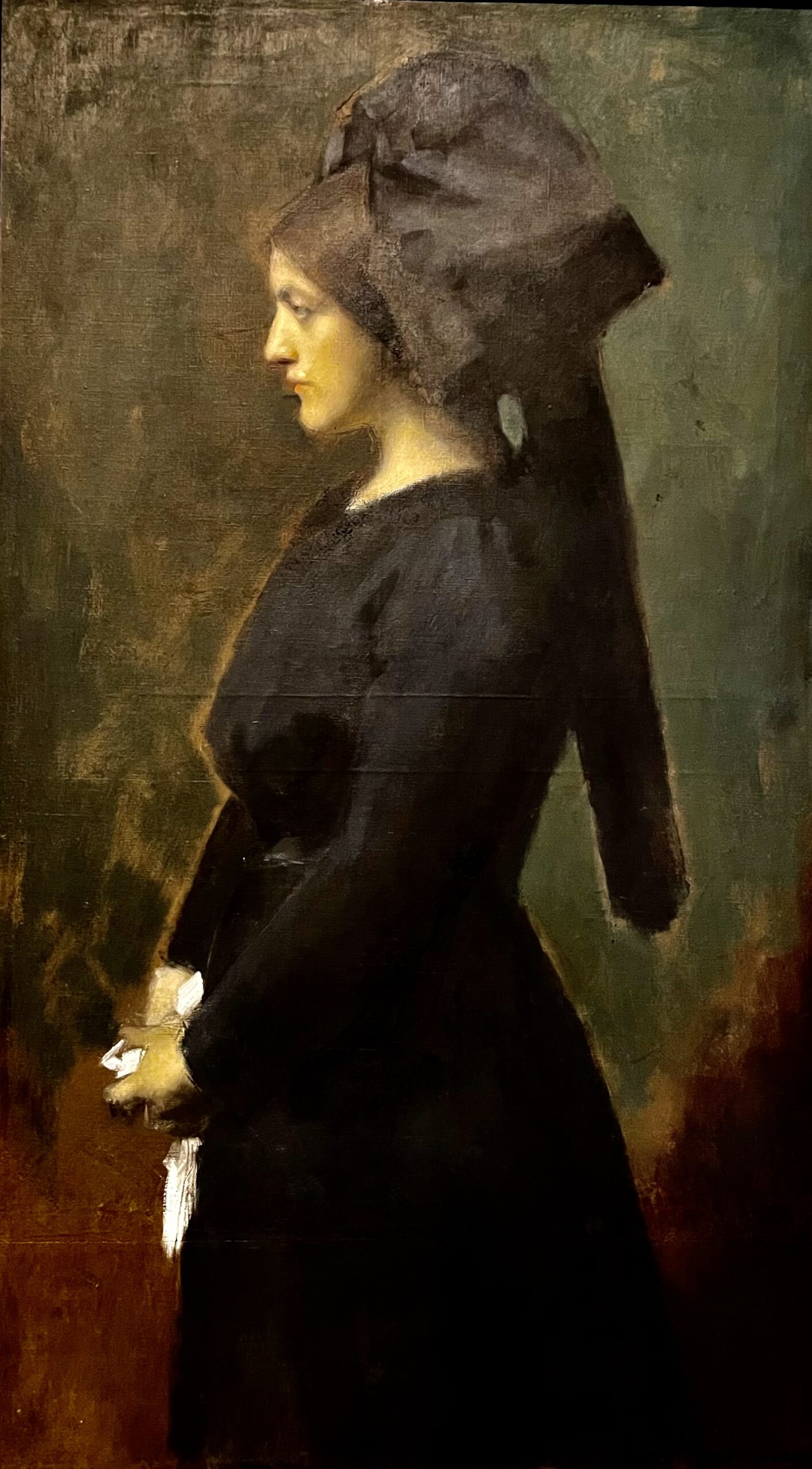 Elles, les élèves de Jean-Jacques Henner/www.aufildeslieux.fr/Portrait de Madeleine Smith de profil en Alsacienne (1903-1904) par J.J Henner