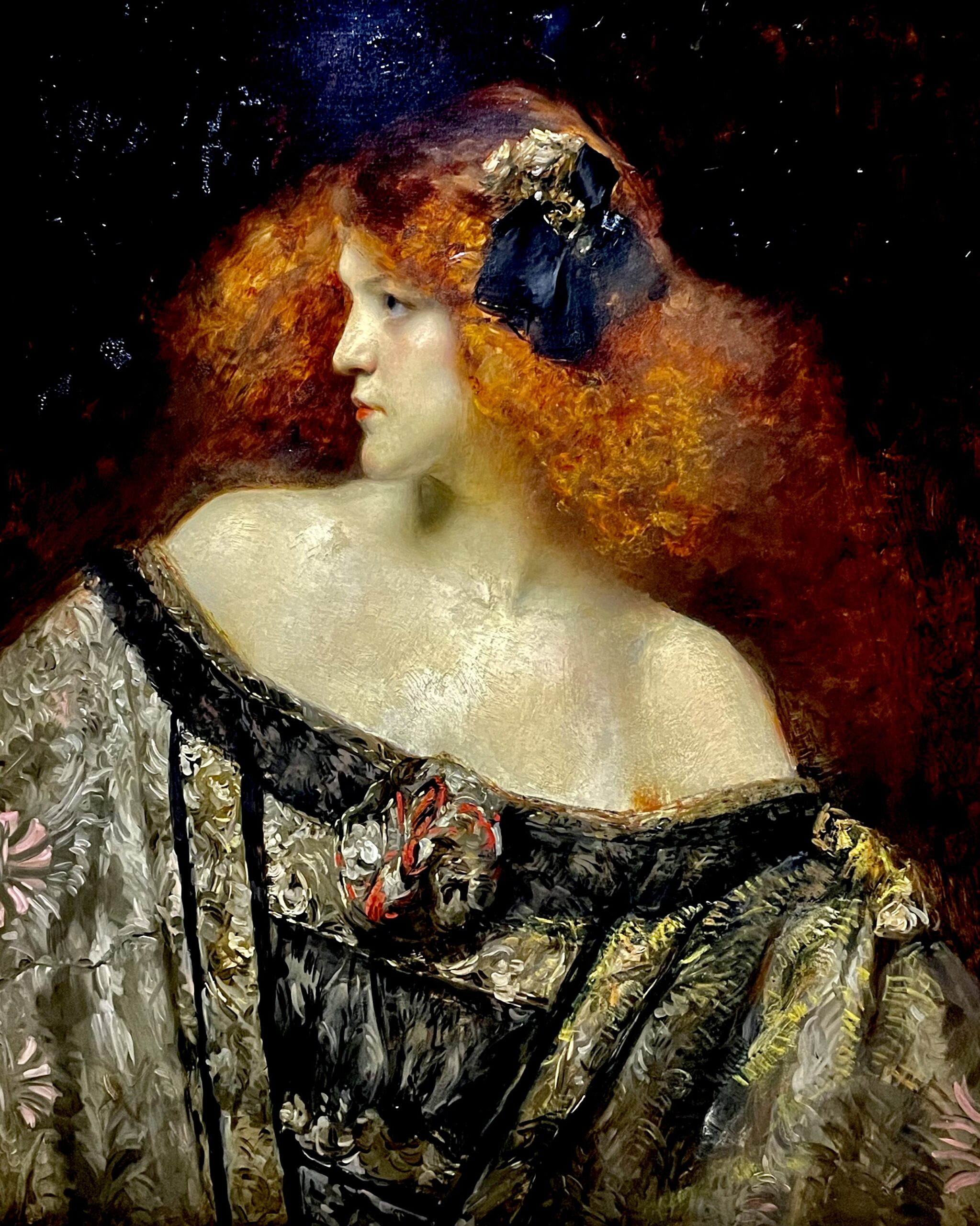 Elles, les élèves de Jean-Jacques Henner/www.aufildeslieux.fr/Portrait de femme en costume vénitien de Juana Romani-1903