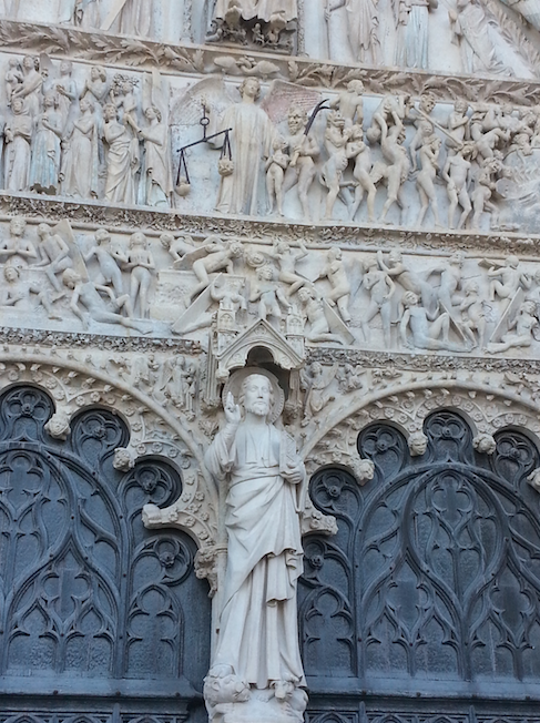 détail facade cathedrale de Bourges